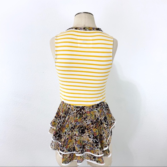 Anthropologie- Postmark Yellow Stripe Mix Top XS - Picture 4 of 7
